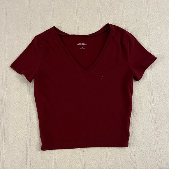 Wild Fable Burgundy/Red Top - Picture 1 of 2